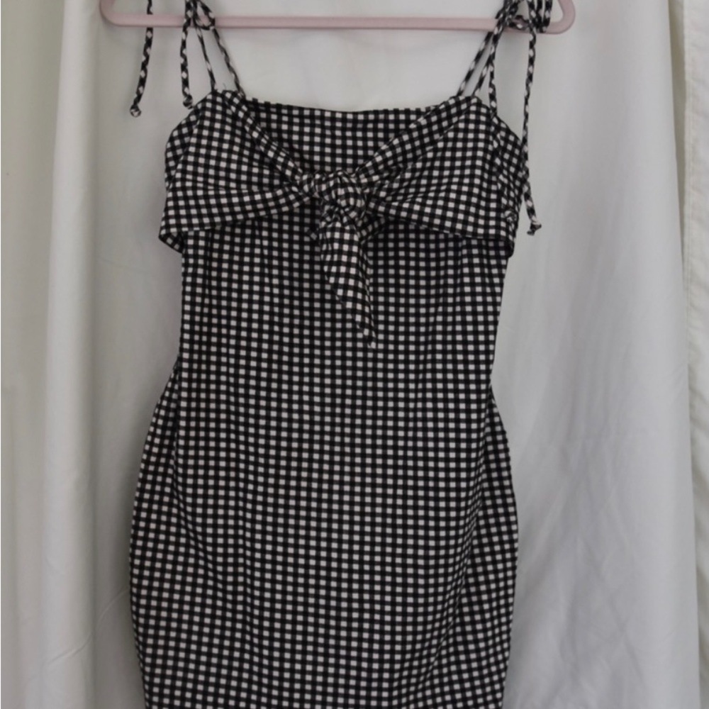 Super Mini Gingham Dress